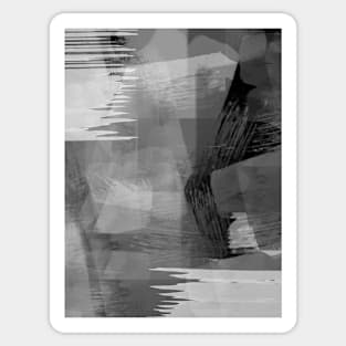 Chaos Gray Abstract Art Digital Painting Sticker